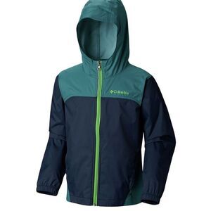 Columbia Boys' Little Glennaker Rain Jacket, Collegiate Navy/Deep Wave
